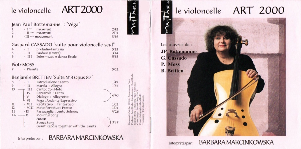Barbara Marcinkowska (wiolonczela) Le Violoncelle Art 2000